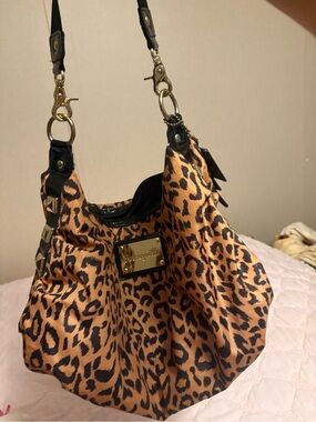 Betsey Johnson Leopard-Print Shoulder Bag - Tan & Black